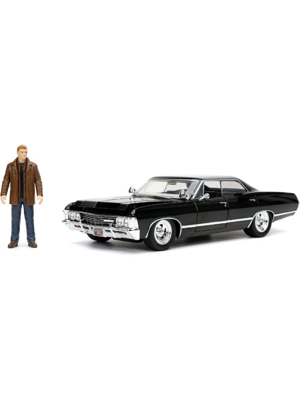 1967 Chevy Impala Die-cast Car with Dean Winchester Figure - Collectible Toy for